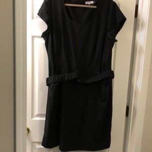 Black Calvin Klein sheath dress with POCKETS